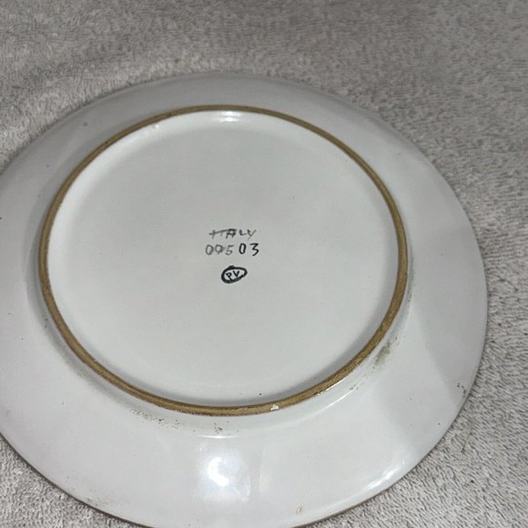 Lot/Set of 2 VTG Peasant Village Italian Pottery Hand Painted Cherries & Grapes - Picture 8 of 11